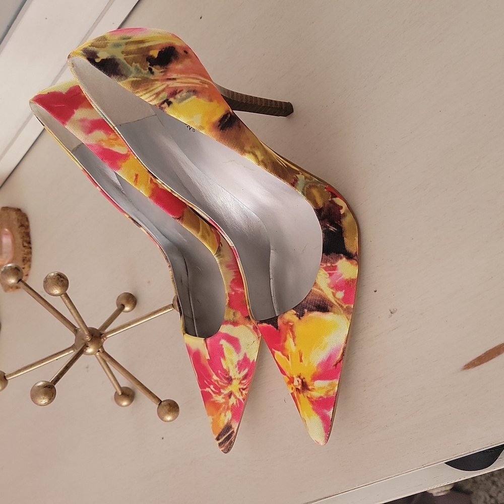 Spring floral heels